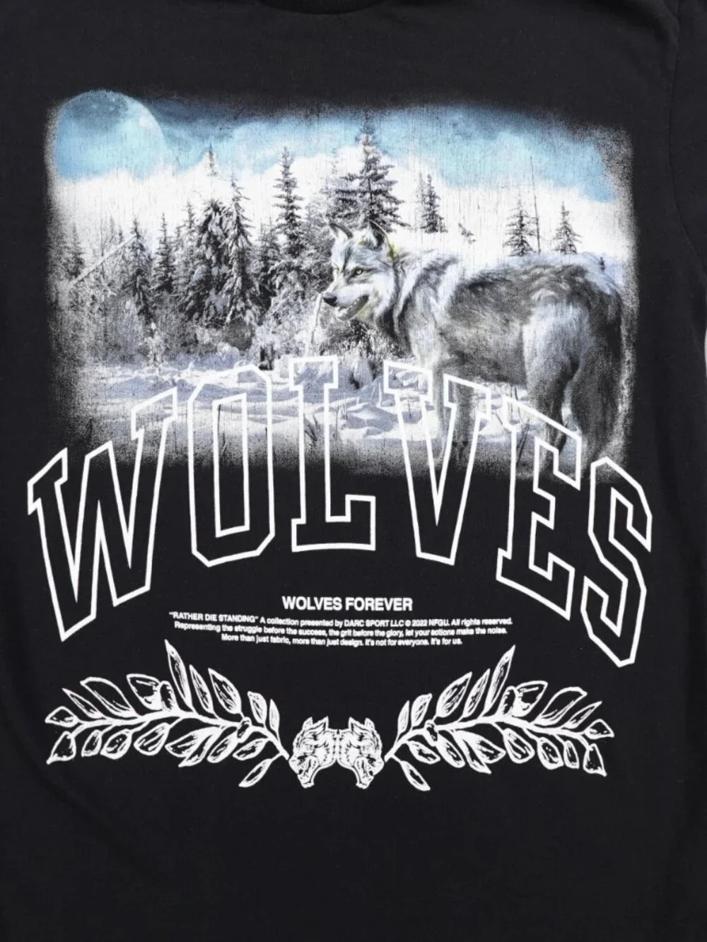 Darc Sport Shirt Mens Large Black Wolves Club Limited Edition Workout Gym 240 - Picture 3 of 10